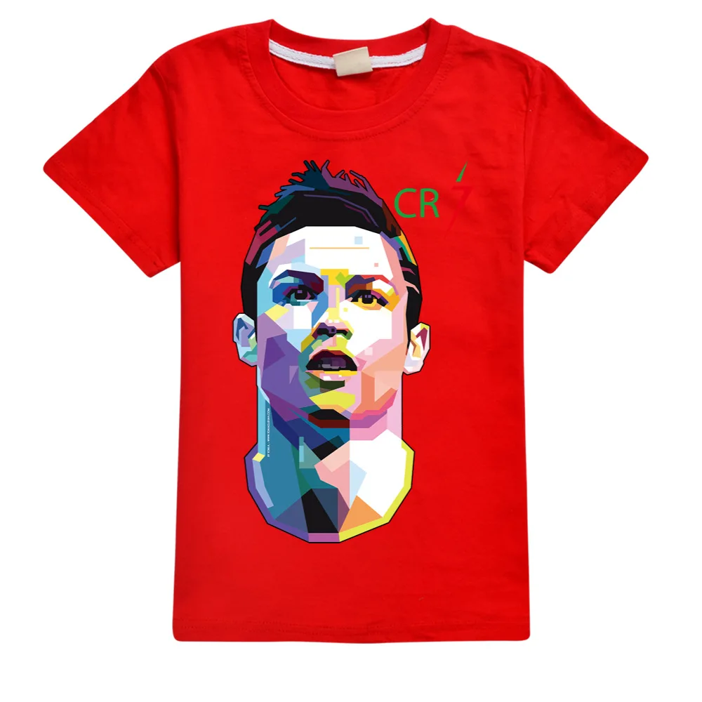 

Детская летняя футболка из 2023 хлопка, с коротким рукавом и мультяшным принтом