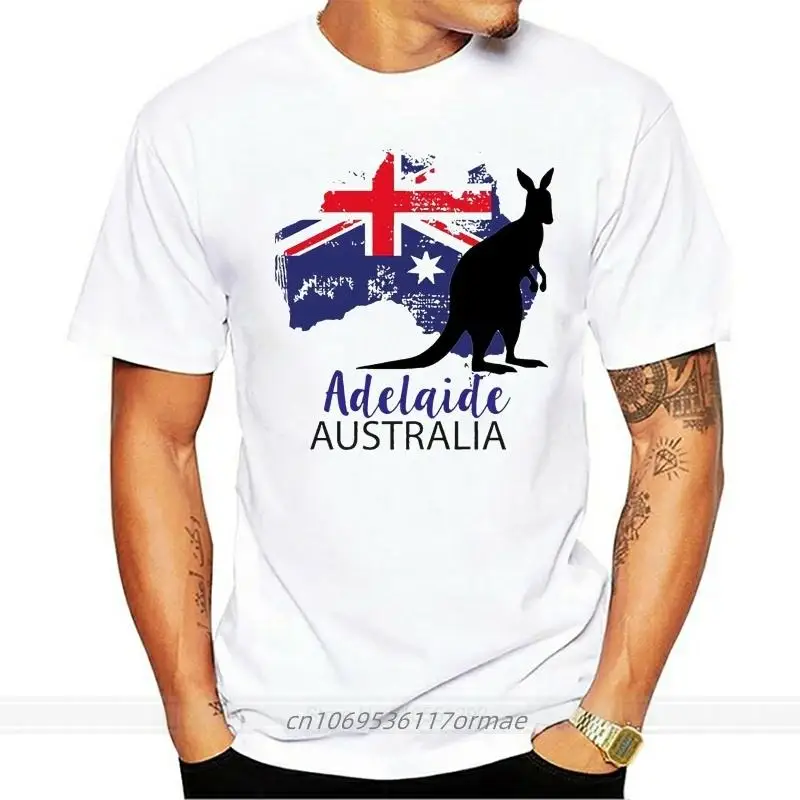 

Новые мужские футболки, Аделаида, Австралия, Новая хлопковая белая футболка, 100% хлопок, новые футболки