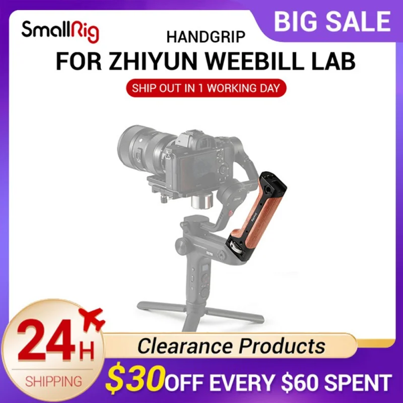 

SmallRig DSLR Camera Handle Handgrip for Zhiyun WEEBILL LAB Gimbal With Shoe Mount and 1/4 3/8 Thread Holes for DIY Options 2276