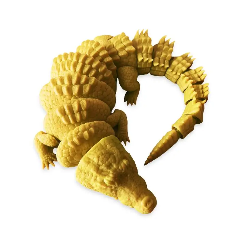 

3D Printed Crocodile Toys Articulated Crocodile Figurines 3D Adjustable Joints Realistic Crocodile Figure For Decoration Kids