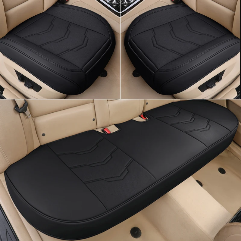 

Чехол для автомобильного сиденья из искусственной кожи универсальный чехол для автомобильного стула Передняя Задняя задняя Водонепроница...