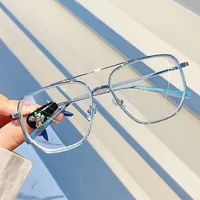 anti blue light radiation myopia glasses big frame degree korean style parallel bars nose bridge glasses