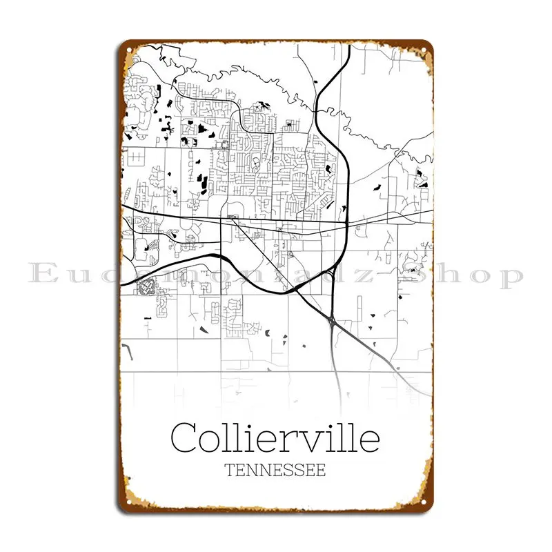 

Коллиервилл Теннесси, металлический плакат на стену клуба, декор на стену гостиной, Настенная роспись, жестяной плакат