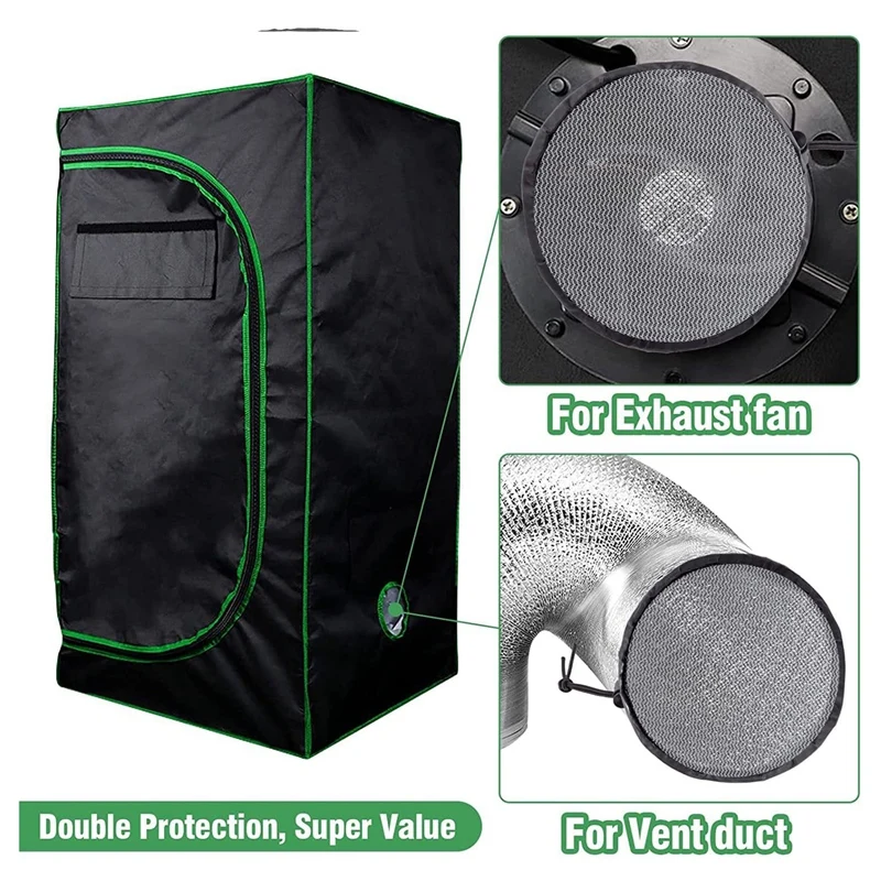 

1Set Tents Vent Cover Duct Filter Vent Cover Grow Filter Cover With Elastic Band And Fixed Buckle To Dust-Proof