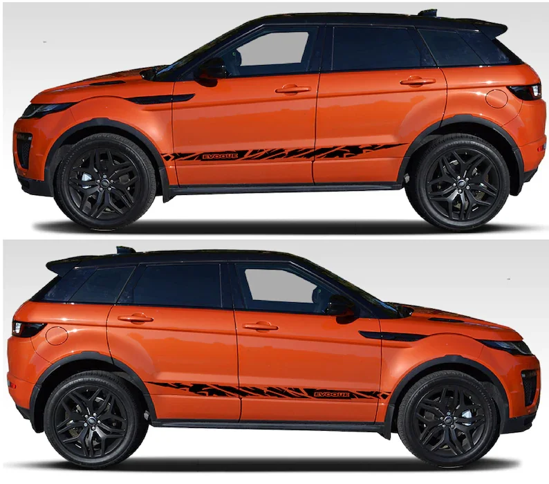 

2X Side door stripe vinyl decal graphic sticker Kit Compatible with Evoque