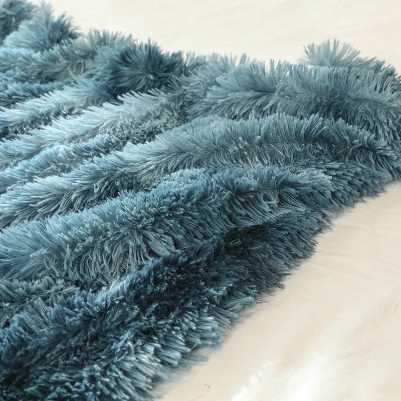 Набивное пушистое супермягкое покрывало Tie-dye для дивана и кровати летнее