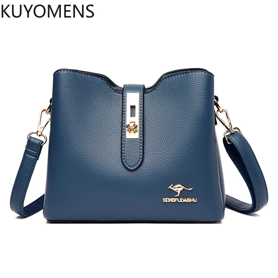 

Branded 3 Layers Women Bag Luxury Designer Shoulder Crossbody Bag for Female 2022 Trend Handbag Purses New Soft Leather Tote Sac