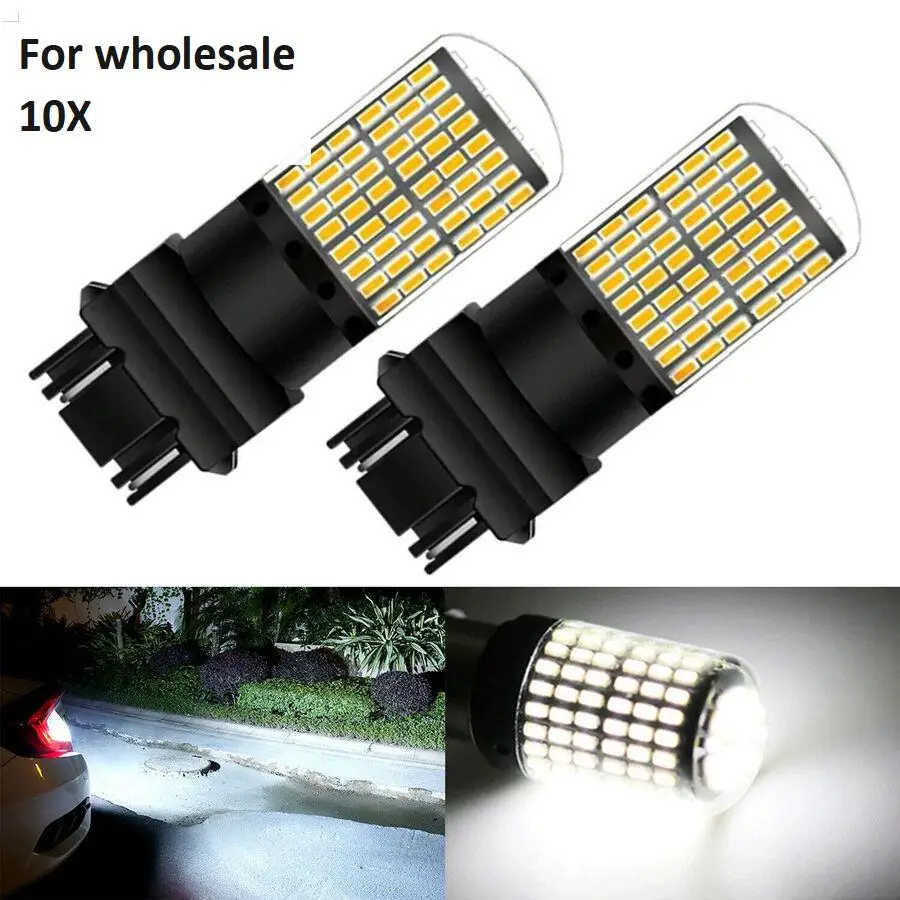 

10X для оптовой продажи 3157 3156 3057 144SMD 4014 фонарь тормоза парковочный сигнал поворота фонарь хвостовой части