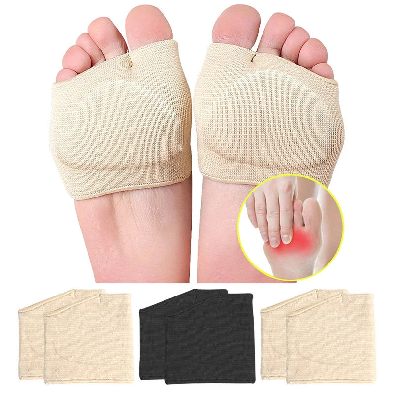 

1Pair Silicone Metatarsal Sleeve Pads Half Toe Bunion Sole Forefoot Gel Pads Cushion Half Sock Supports Prevent Calluses Hot