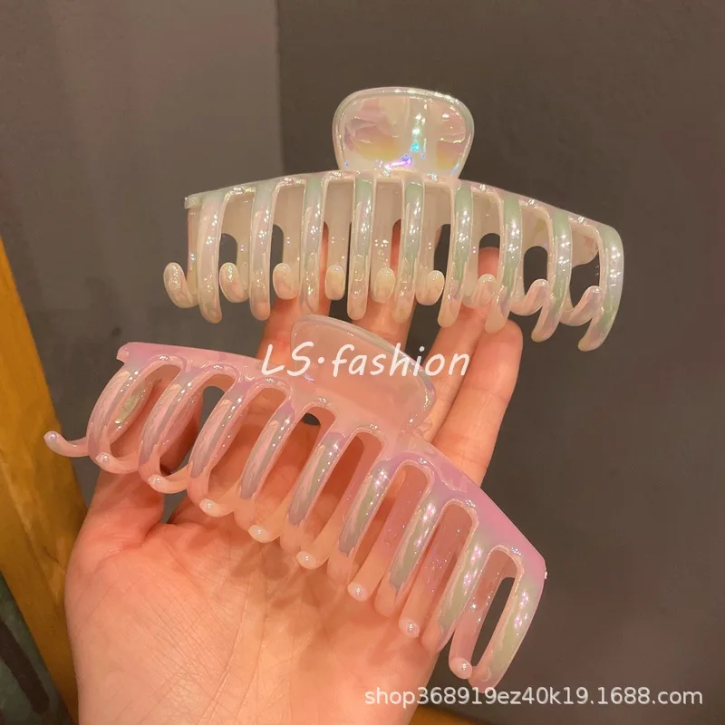 

Dongdaemun Mermaid Ji-colored big catch clip hairpin net red shark clip hair catch clip Korean version headwear hair accessories