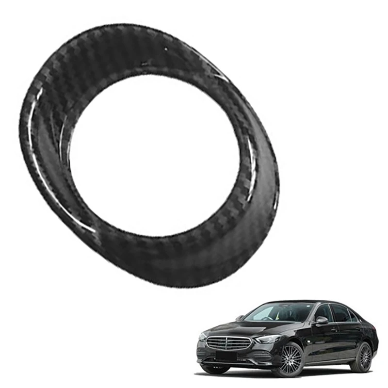 

Car Interior Carbon Fiber Headlight Adjustment Switch Decoration Cover Trim for Mercedes Benz C-Class W206 2021 2022