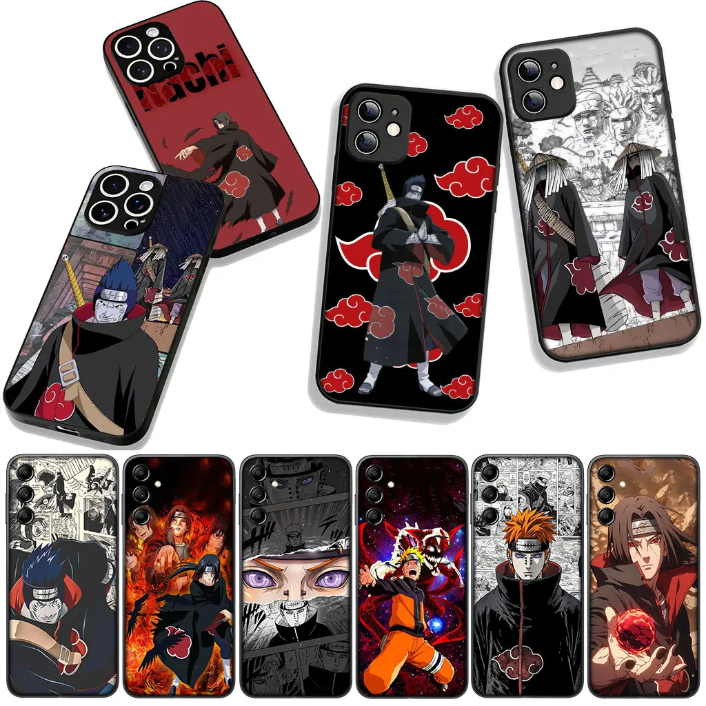 Фото Чехол для Apple iPhone 16 15 14 Plus 13 12 Mini 17 Pro Max + ProMax 16E Air Phone Case Pain KISAME Narutos Akatsuki Itachi №1