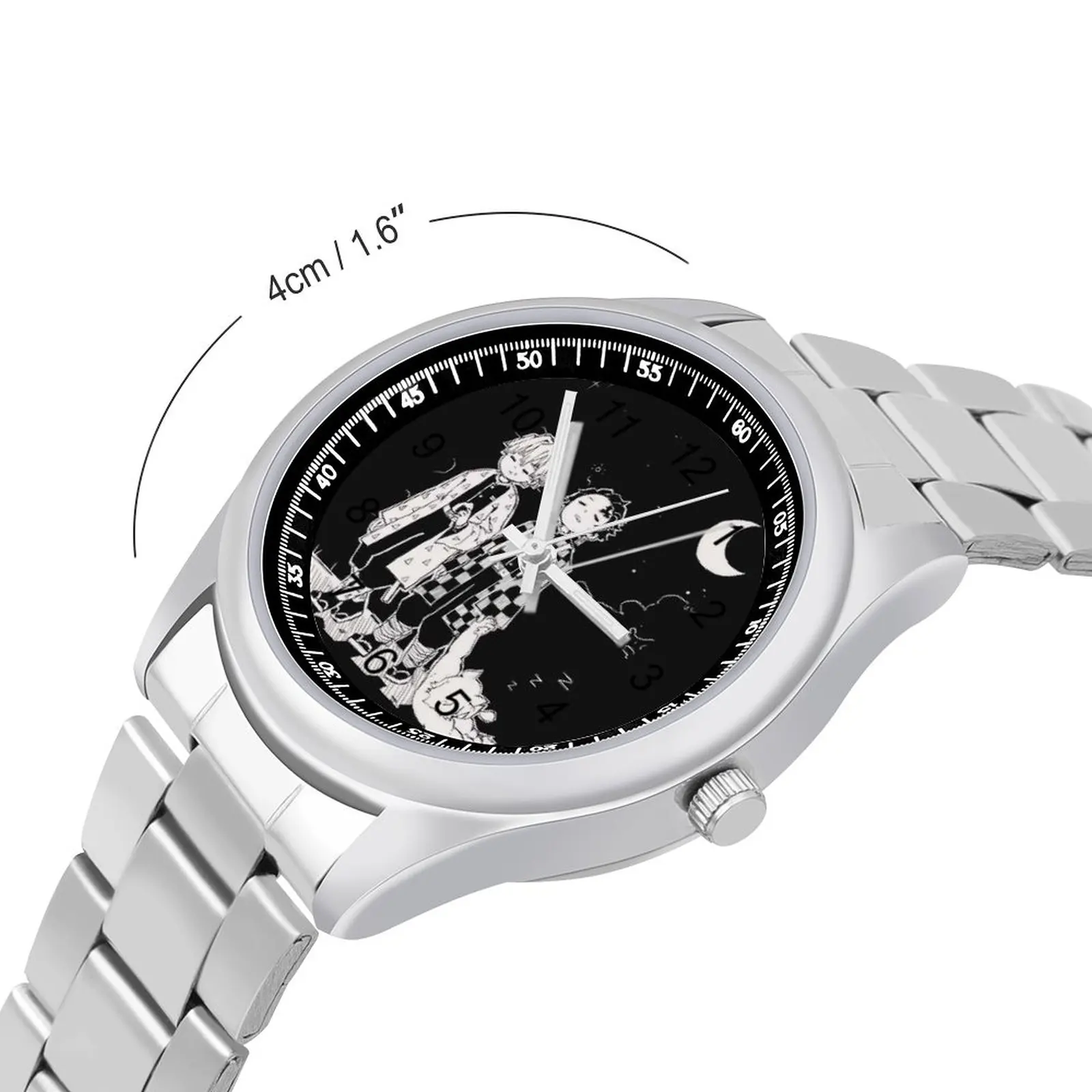 Часы наручные Kimetsu Мужские кварцевые стильные стальные с рассеивателем демонов