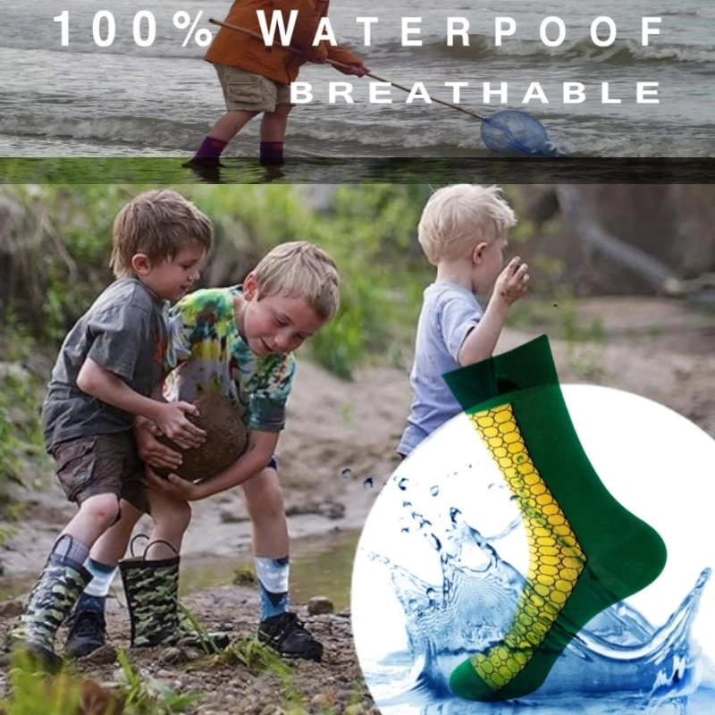 

Socks Warm Waterproof Sweat-wicking Moisture-absorbing Wading Hiking Skiing Camping Kids Outdoor Sports Socks