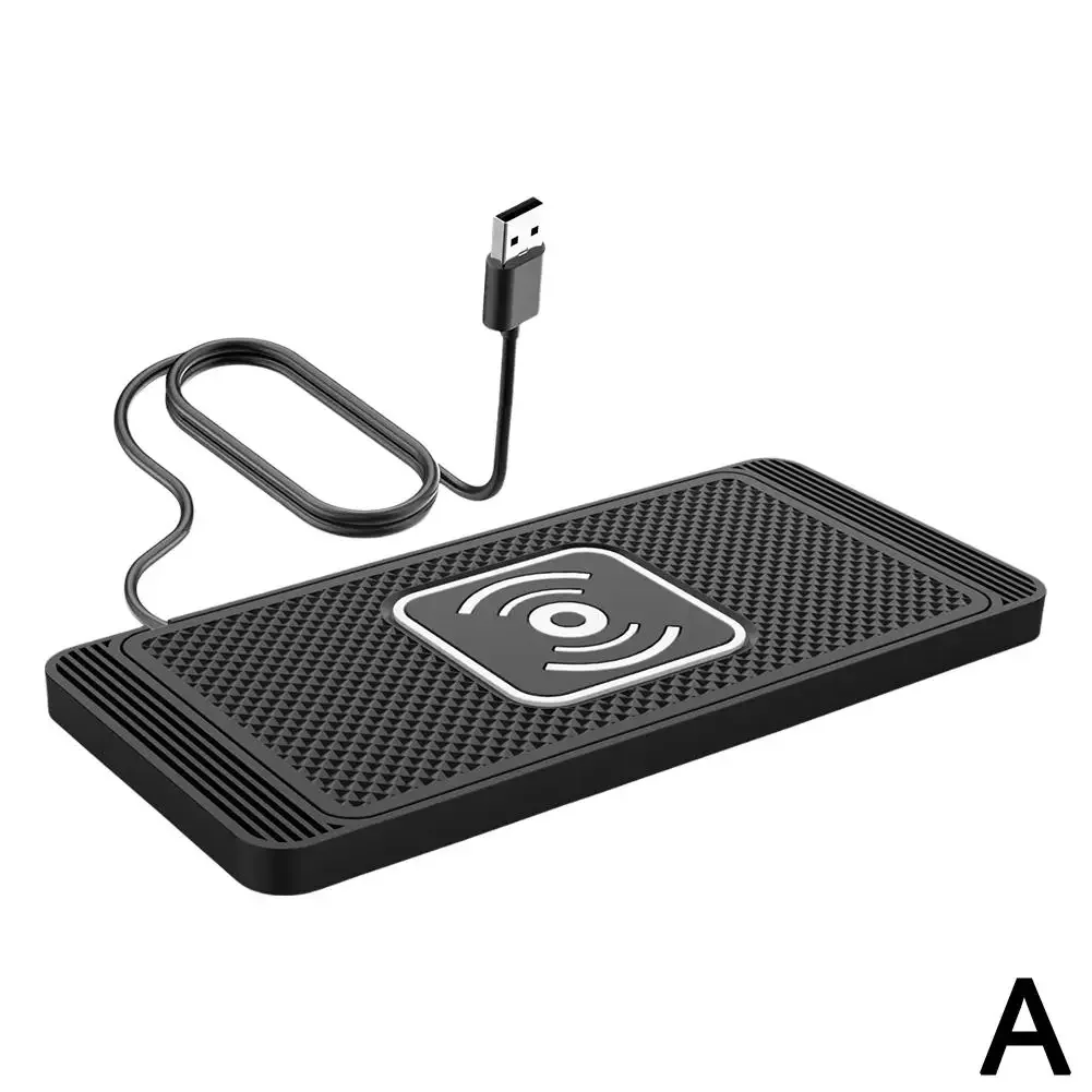 

2в1 15 Вт Нескользящий силиконовый коврик для беспроводного зарядного устройства, держатель для приборной панели автомобиля, подставка для быстрой зарядки для B2h1