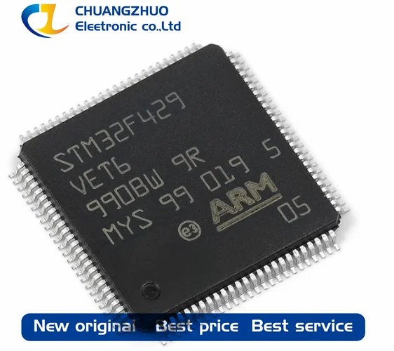 

1Pcs New original STM32F429VET6 512KB ARM Cortex-M4 256KB 180MHz FLASH 82 LQFP-100(14x14) Microcontroller Units
