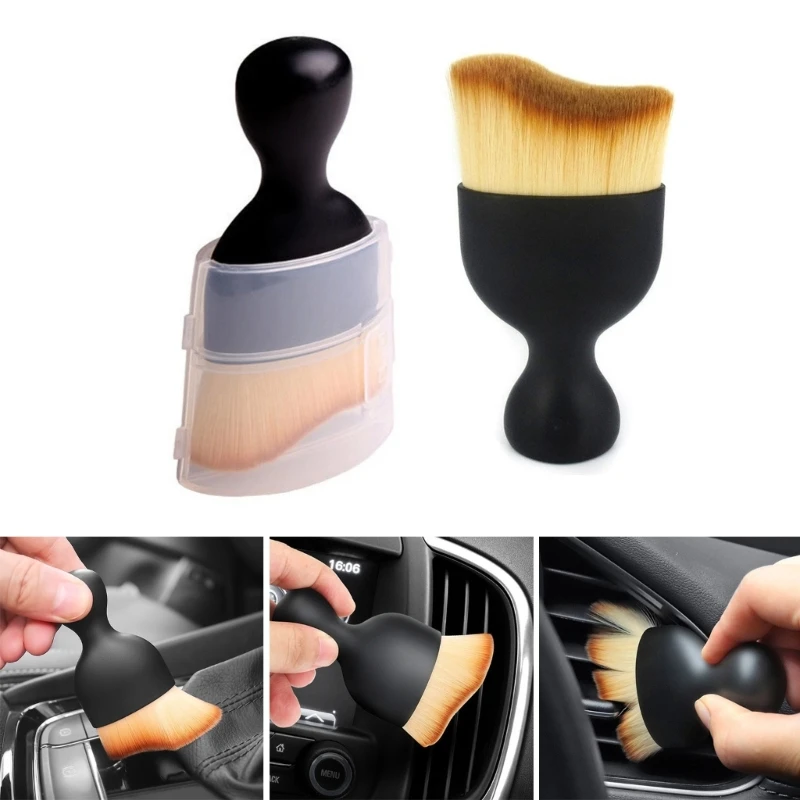 

Car Interior Cleaning Tool Detail Dashboard Air Conditioner Air Outlet Cleaning Brush Soft Brush CarCrevice Dust Removal J60F