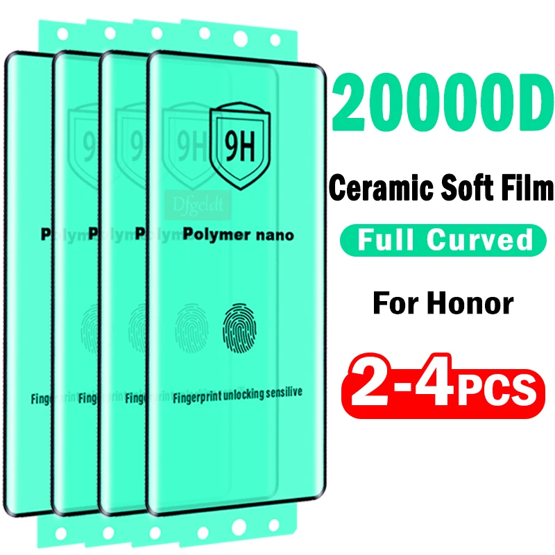Мягкая керамическая пленка HD для Honor X9c X9b X9a X40 X50 GT X60 Pro полностью изогнутая