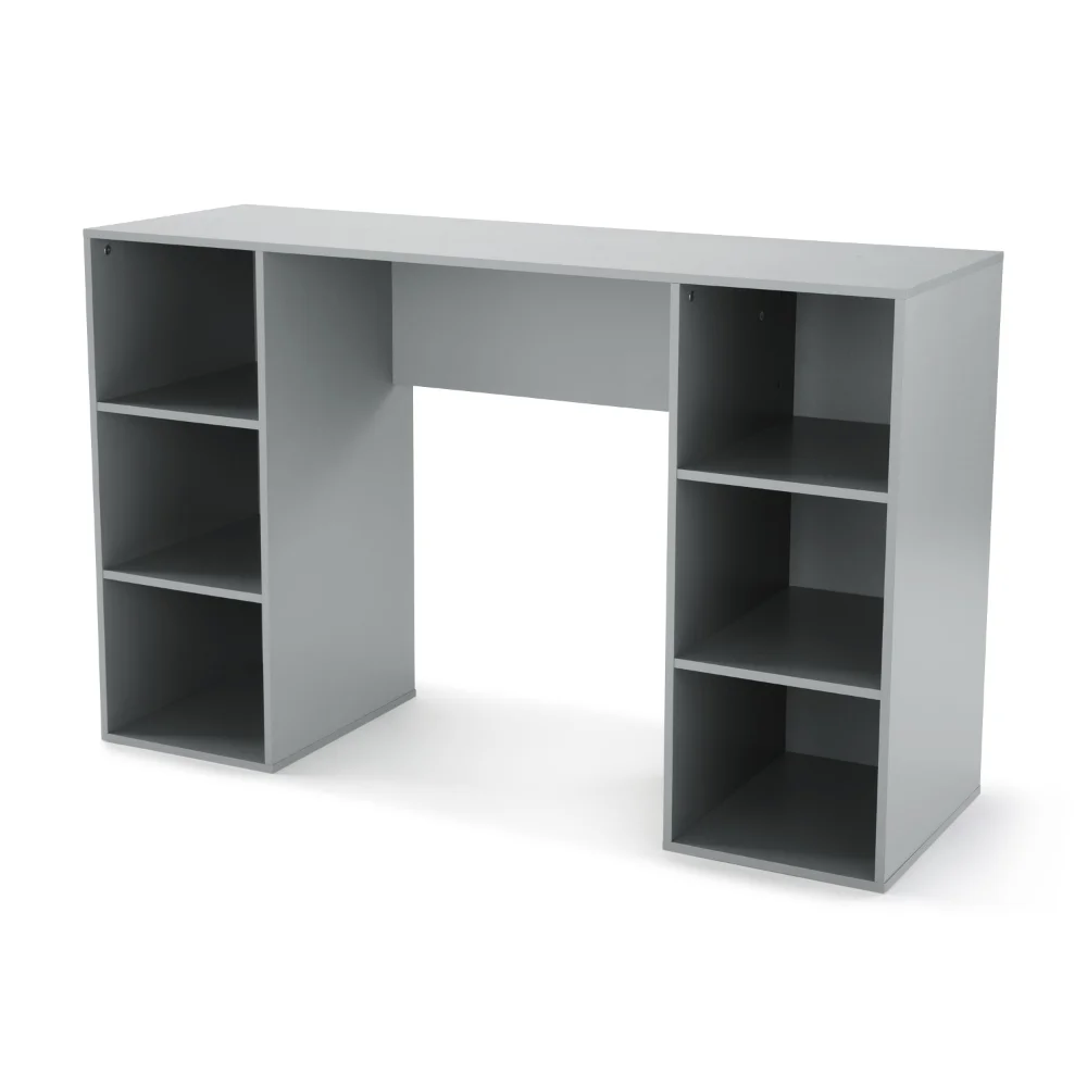 

Mainstays 6-Cube Storage Computer Desk, Gray Escritorios De Oficina Office Desk