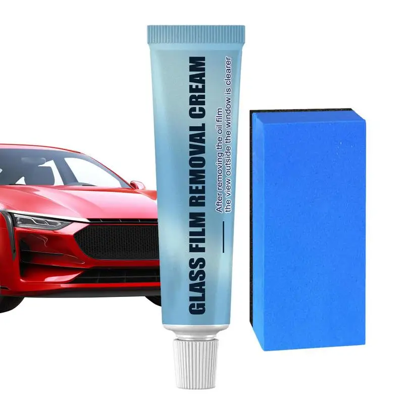 

Car Oil Film Cleaner Cleaning Paste Car Oil Film Dirt Remover with Sponge Oil Film Remover for Water Spots and Paints On Glass