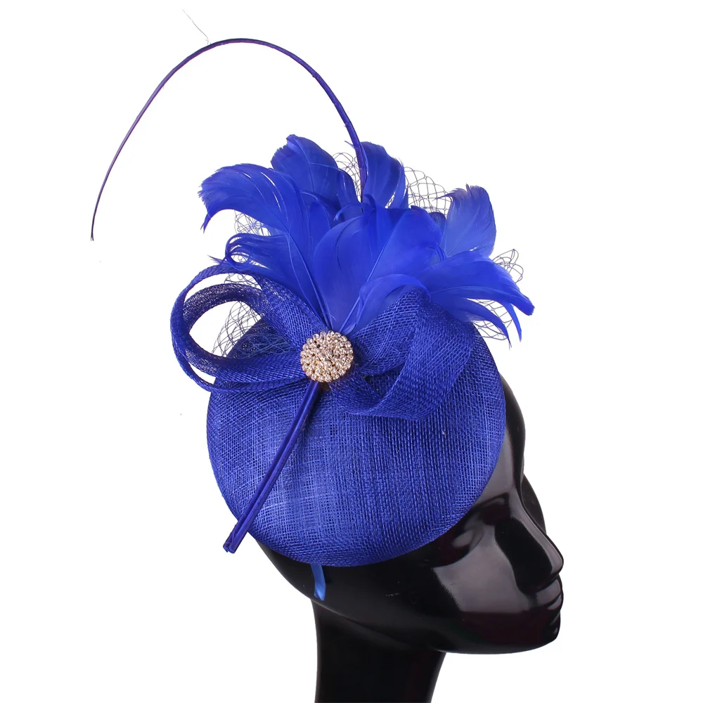 Большие шляпы-волшебники Sinamay женские элегантные коктейльные свадебные