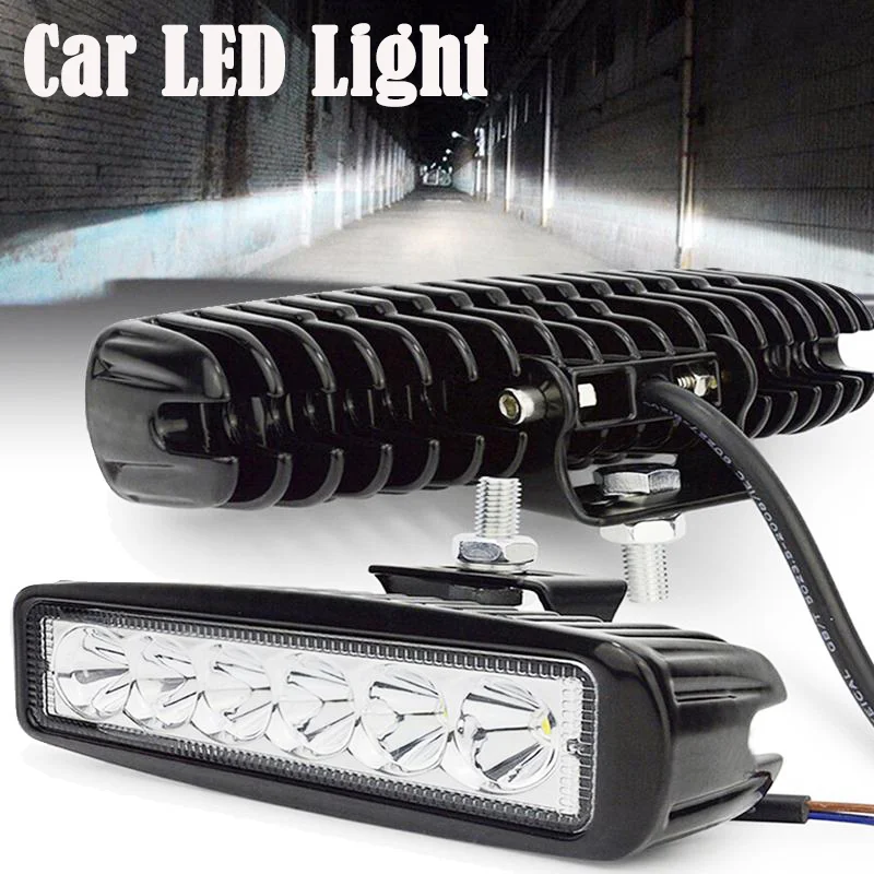 

6LED 18W Car DRL Work Lights Fog Spot Lamp Automobile Truck Offroad Safety Driving Strong Headlight Practical Tools Accessories