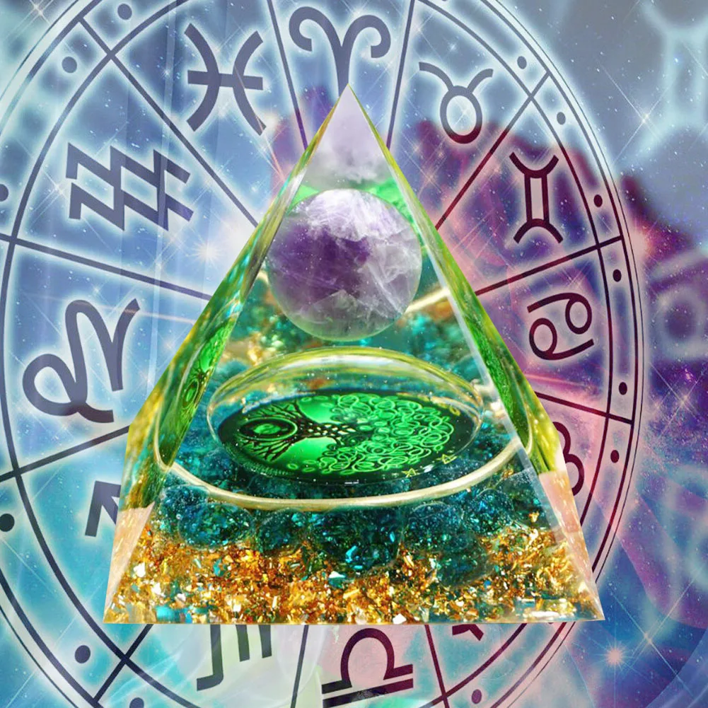 

Хрустальная Фигурка пирамиды, Исцеляющие Кристальные энергетические украшения для дома, спальни, гостиной, офиса, художественные украшени...