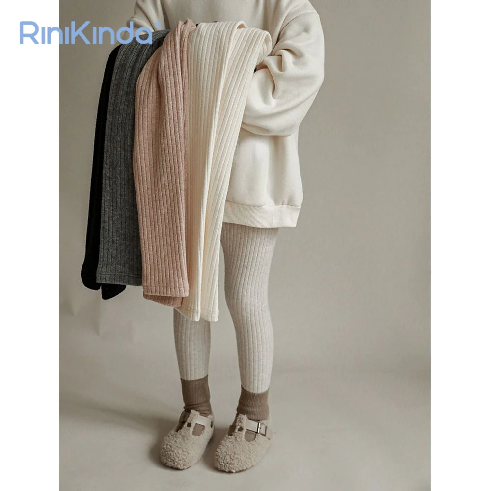 

Baby Girls Leggings 2023 New Children Clothing Solid Kids Long Pants Baby Clothes Knitted Warm Comfortable Trousers