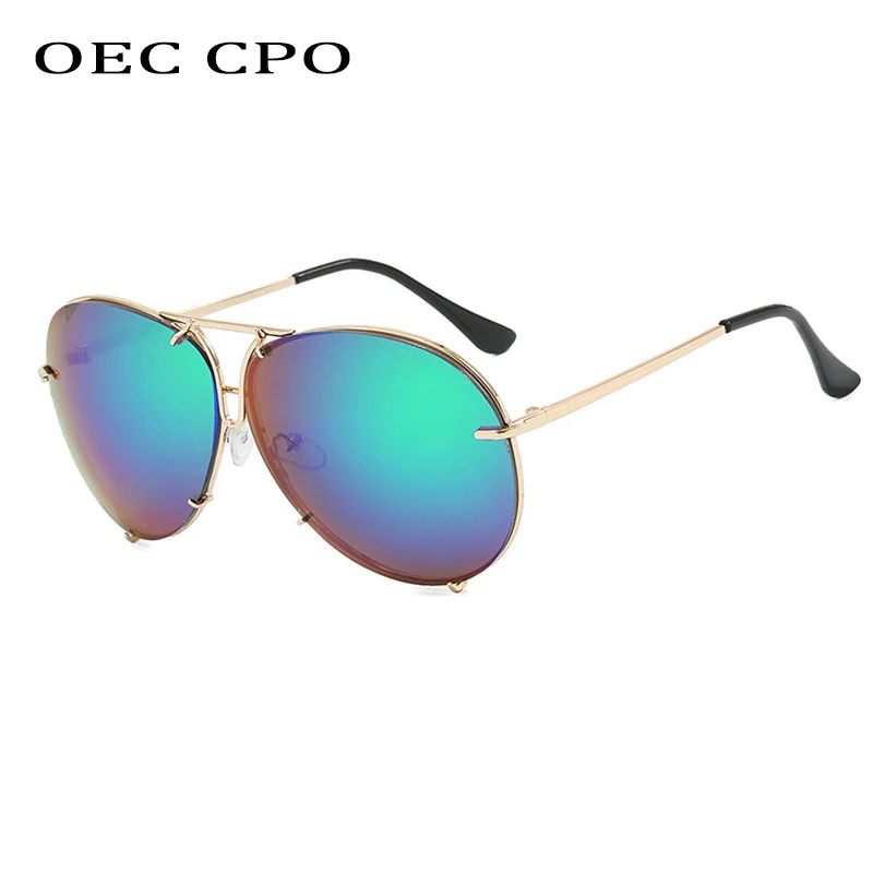 Женские солнцезащитные очки-пилоты для женщин и мужчин большие зеркальные очки с