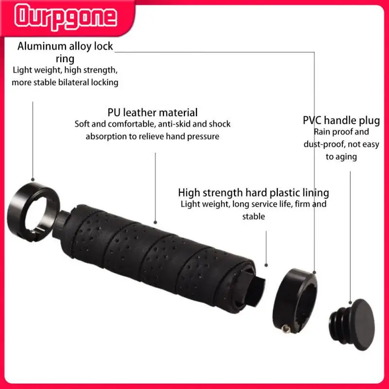 

Bicycle Handles Light Antiskid Leather Handle Handle Accessories Bicycle Accessories Universal Bicycle Shock Absorption
