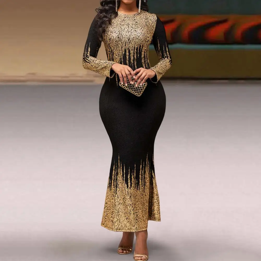 

Popular Women Long Dress High Waist Super Soft Women Dress Slim Fit Fish Tail Dress