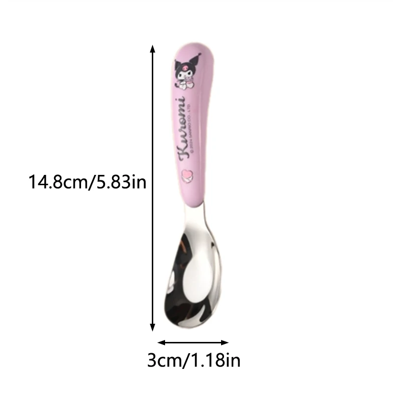 1 шт. ложка Sanrio Kuromi Милая помапурин Hello Kitty моя мелодия детская посуда кухонные