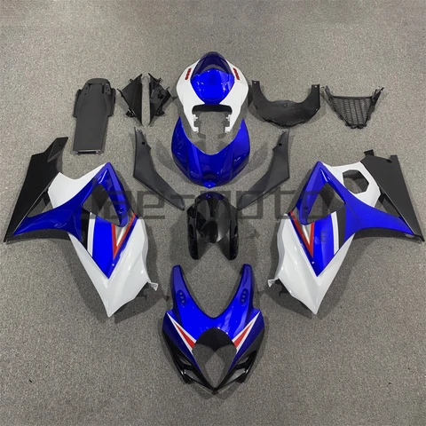 Для GSXR1000 GSX-R1000 K7 K8 2007 2008, комплект кузова мотоцикла, инъекционный АБС-пластик, обтекатели, аксессуары, синий, белый цвет