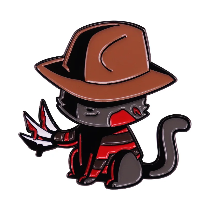 

Funny Killer Cat Metal Enamel Clothes Hat Bag Coats Lapel Badge Brooch Pin