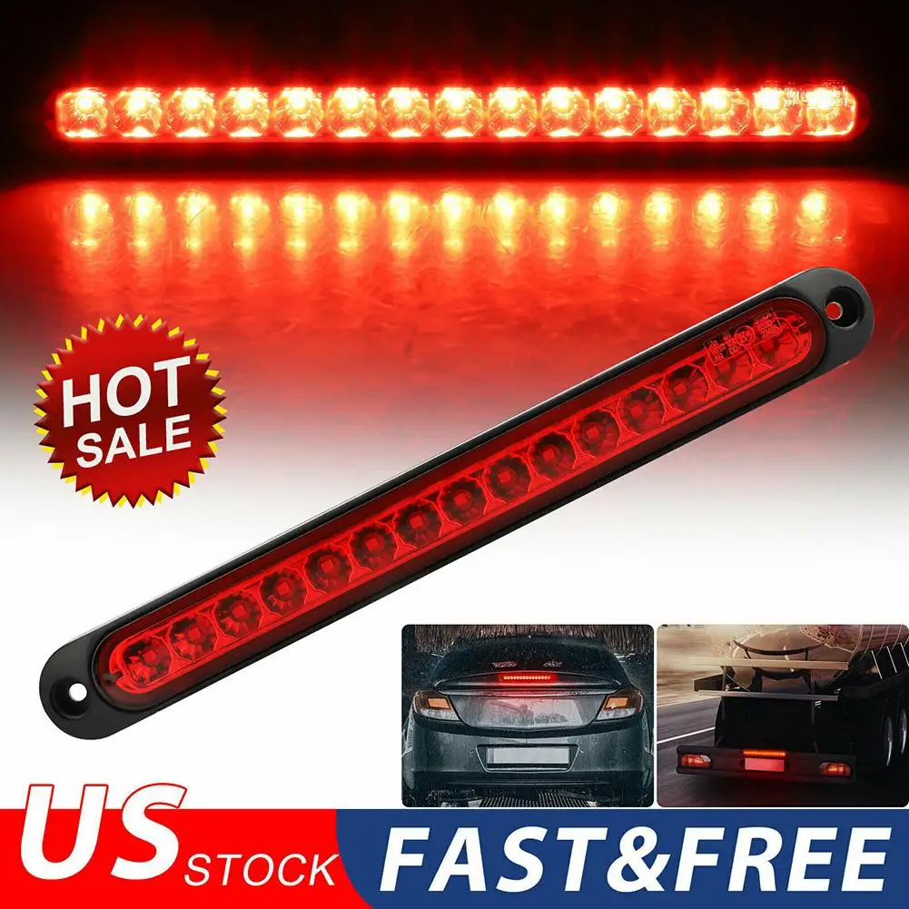 

10" 15 LED Trailer Brake Tail Light Bar Stop Turn Tail Lights Assembly IP67 Waterproof For Marine Boat Offroad Truck