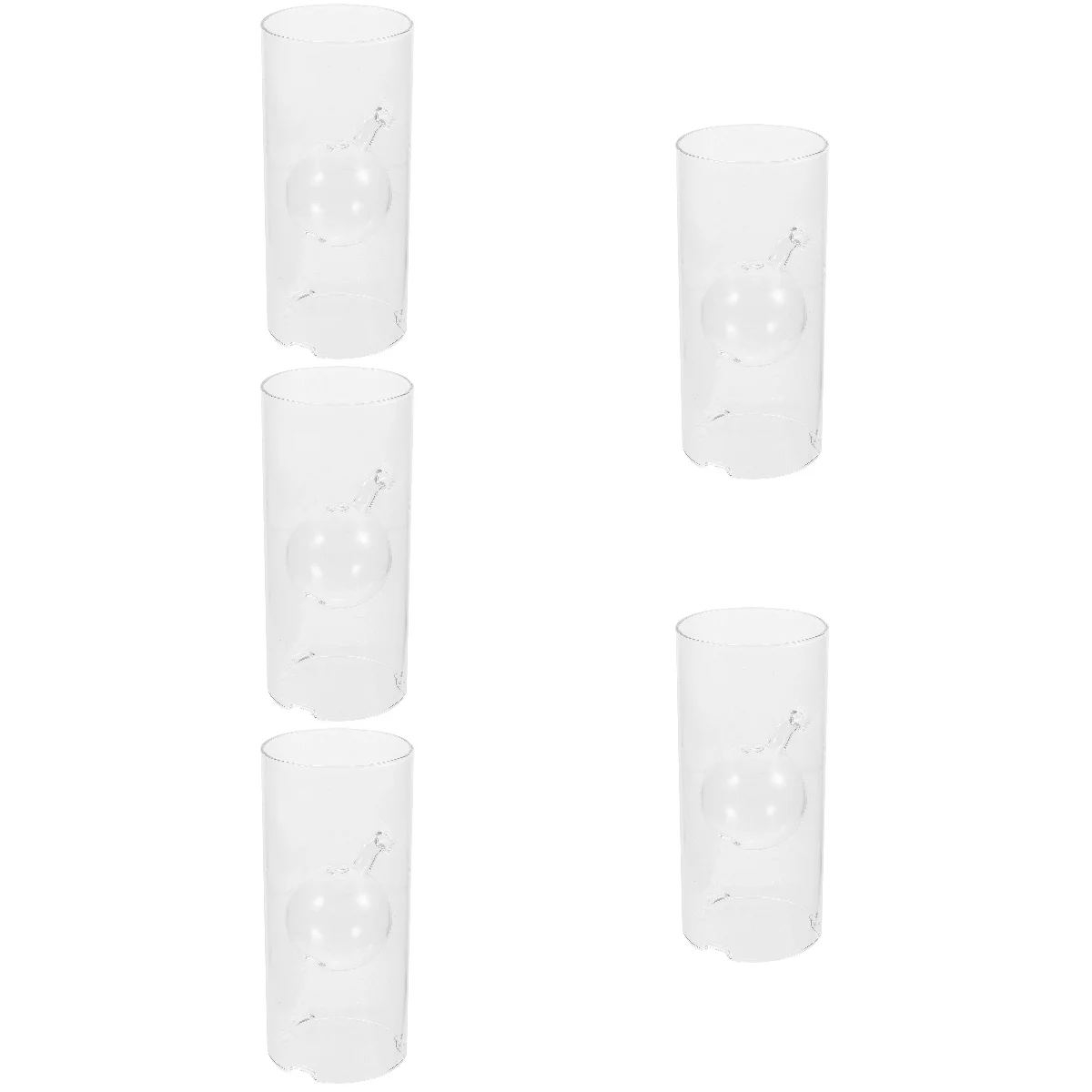

5x Exquisite Premium Creative Reusable Practical Oil Lamp Chic Cylinder Candlestick for Party