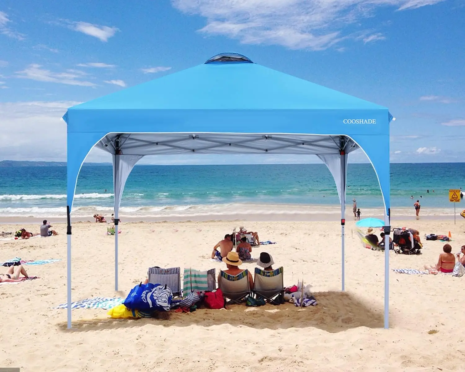 

Up Canopy Tent,Easy Setup Instant Sun Protection Beach Shelter,Portable Sports Cool Cabana(Sky Blue)