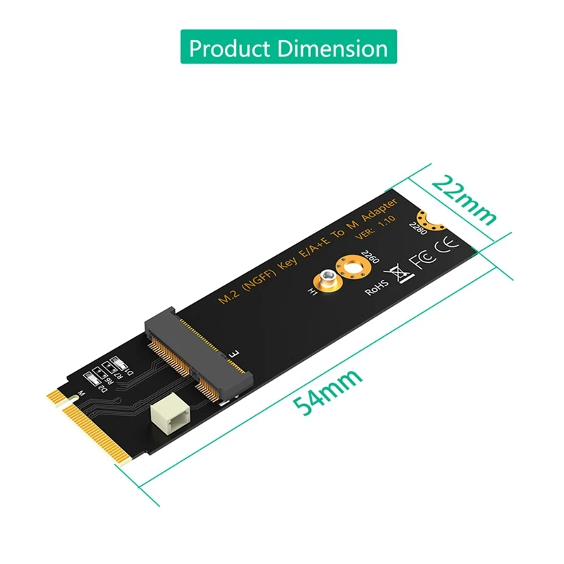 Плата адаптера M.2 NGFF A + E Key для AX200/AX201/AX210