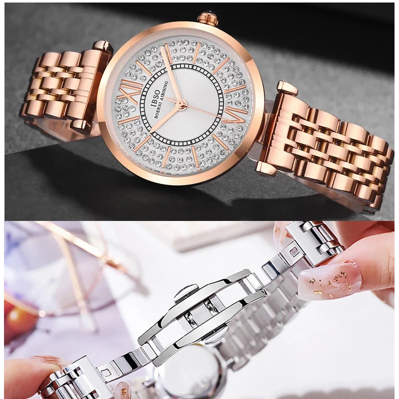 Elegant Novelty Wristwatch Original Women Top Luxury Brand Quartz Watches Large Golden Steel Lady Watch Girl Silver Hand Clock enlarge