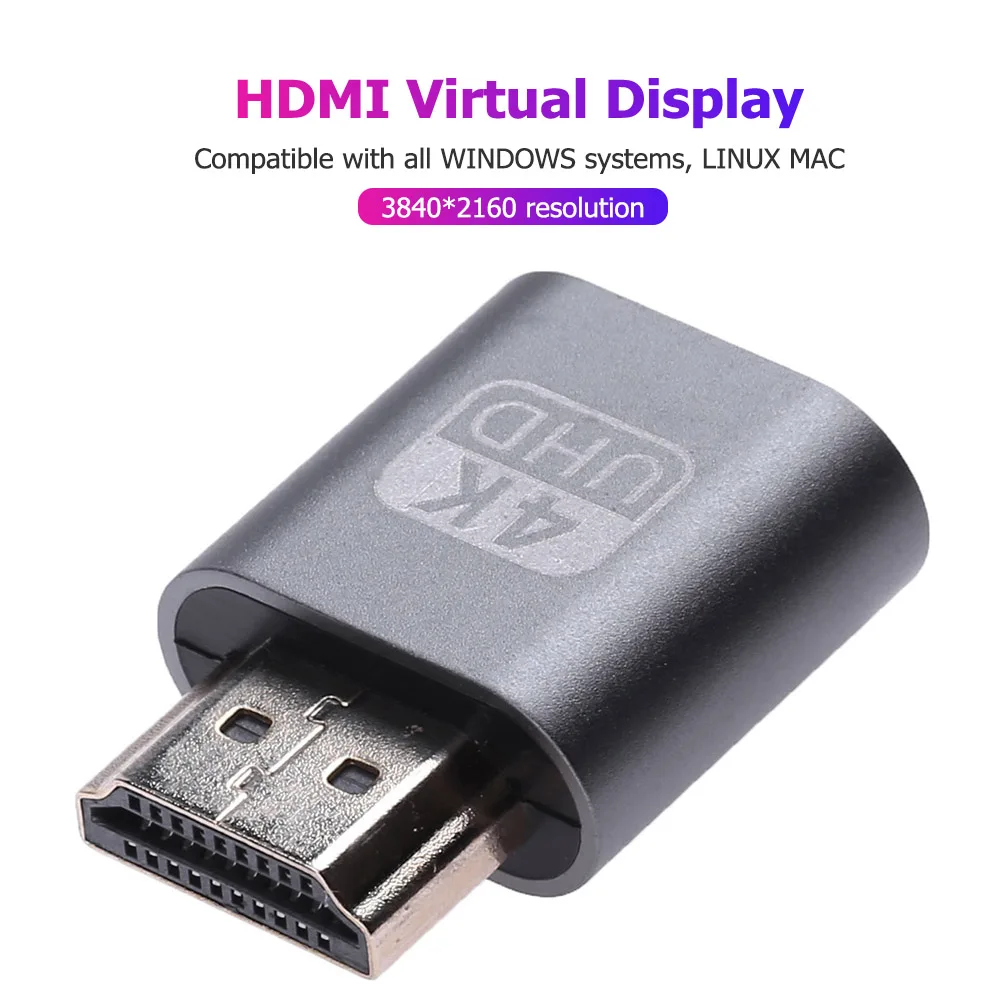 Совместимая с HDMI видеокарта виртуальный АДАПТЕР ВИРТУАЛЬНОЙ идентификации