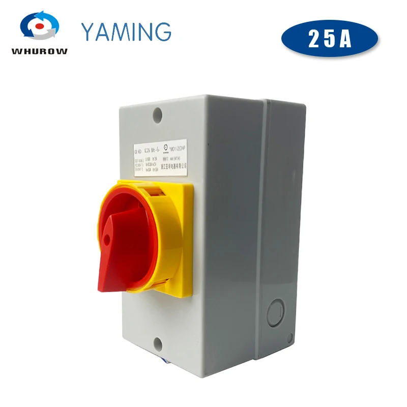 Поворотный Кулачковый выключатель 25 А 690 В, поворотный водонепроницаемый корпус, навесной замок ВКЛ-ВЫКЛ, фотоэлемент, замена LW30