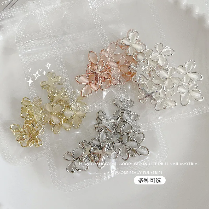 10 шт. 3D опаловый сплав бабочка дизайн ногтей подвески ювелирные изделия розовое