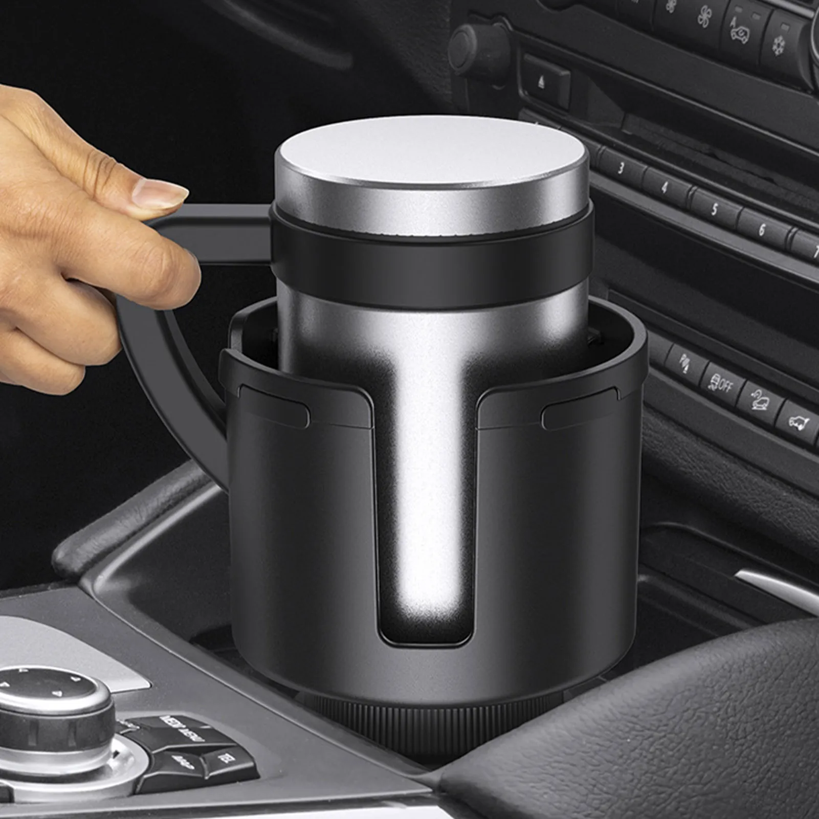 

Автомобильный держатель для чашки, расширитель, адаптер, вращение на 360 градусов, регулируемый и выдвижной держатель для бутылки с напитком,...