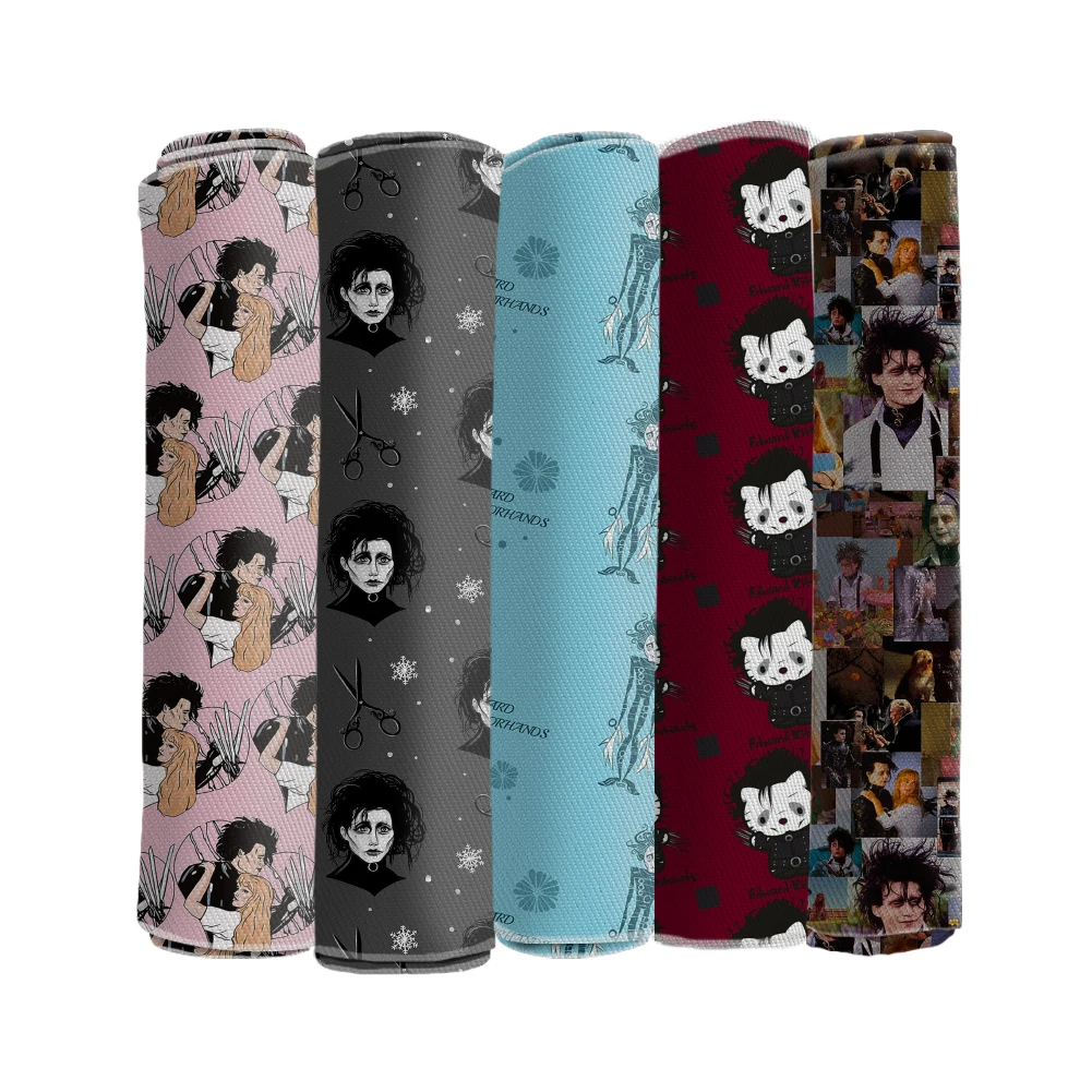 

Hot Sale Edward Scissorhands Theme 50*145CM Cartoon Printed Twill Fabric for Sewing Fabric Needlework Material DIY Handmade