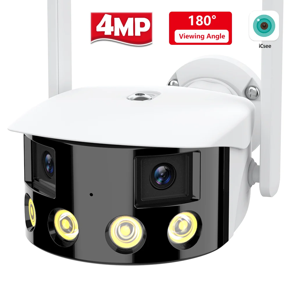

2K HD Wi-Fi панорамная IP-камера с двойным объективом 180 ° широкоугольная камера наружная безопасность ИИ датчик присутствия CCTV видеонаблюдение ...