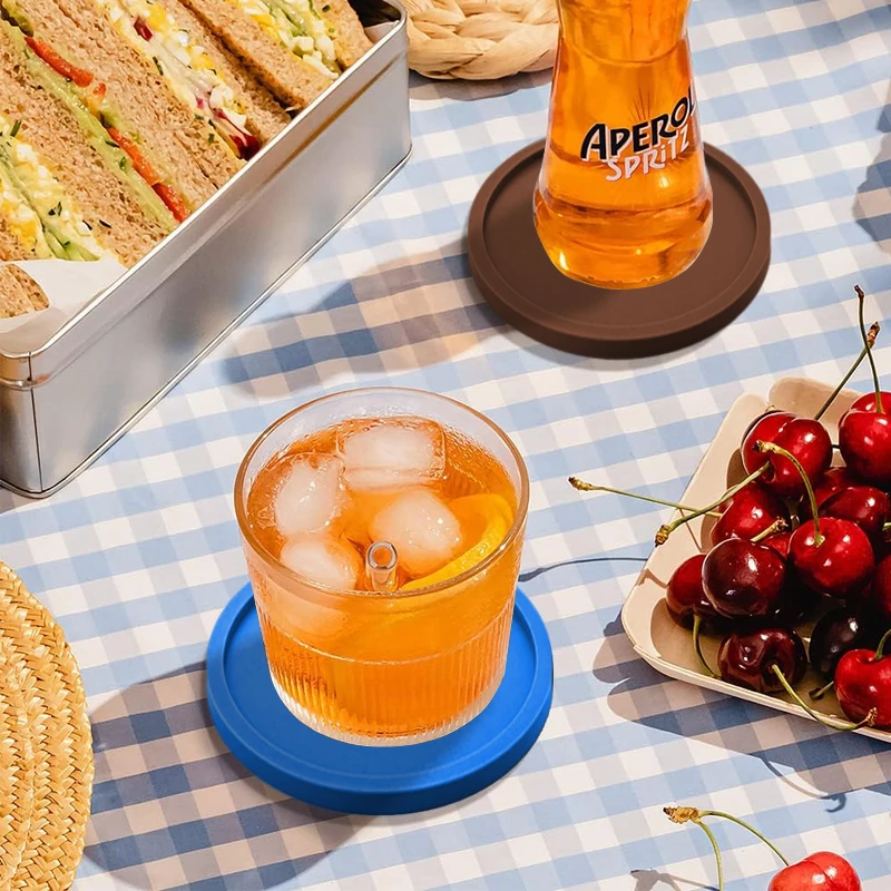 6 шт./компл. силиконовые подставки круглые термостойкие резиновые коврики для