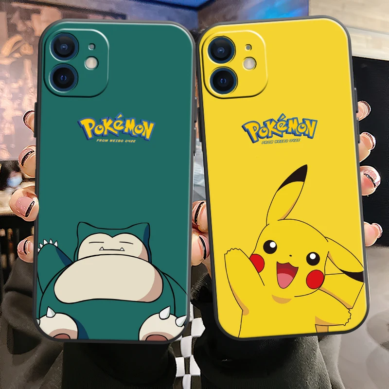 

Pokemon Cute Cartoon HOT Case For iPhone 11 13 Pro Max 13 Mini 12 Pro Max X XR XS MAX SE2020 8 7 6 6S Plus Silicone Phone Cover