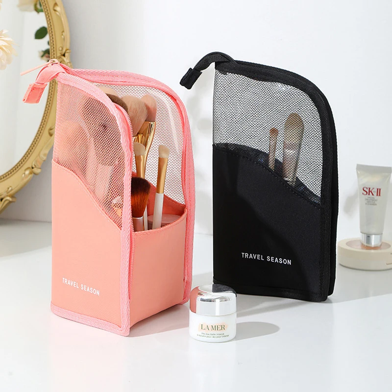 

Портативная подставка, косметички, дорожный держатель для кистей, Женский органайзер для туалетных принадлежностей, водонепроницаемые жен...