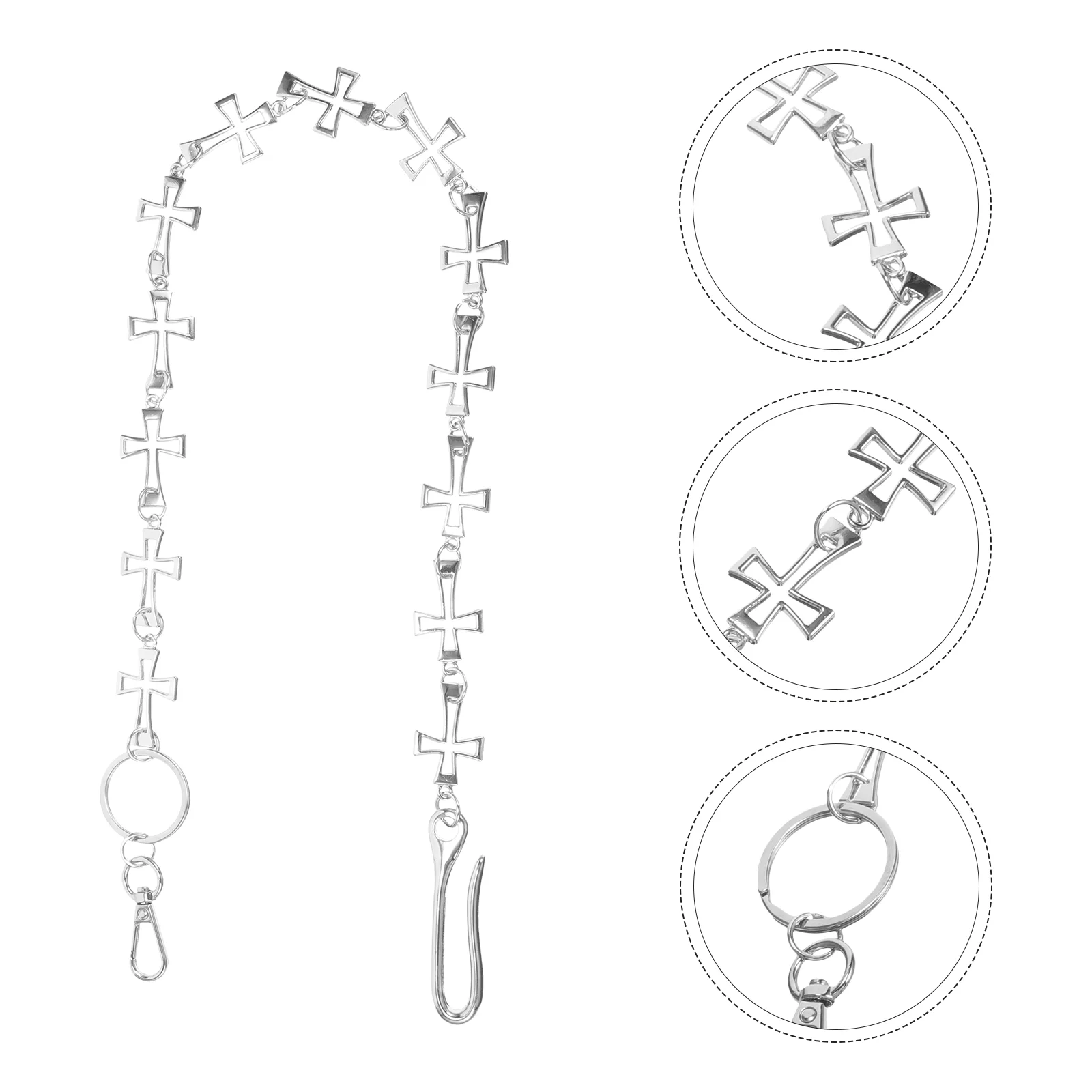 

Waist Chain Pants Men Chains Trousers Women Delicate Belt Metal Jeans Miss Pocket