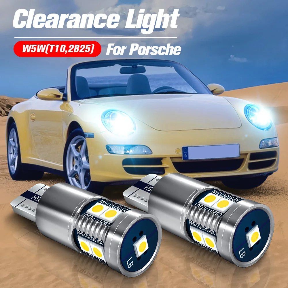 

2pcs LED Clearance Light Parking Lamp Bulb W5W T10 194 2825 Canbus For Porsche 911 996 997 Boxster 986 987 Cayenne 9PA 2002-2010